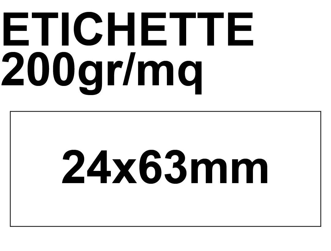 gbc EtichettaPerPortaetichette, 24x63mm In cartoncino Bristol da 200gr-mq.