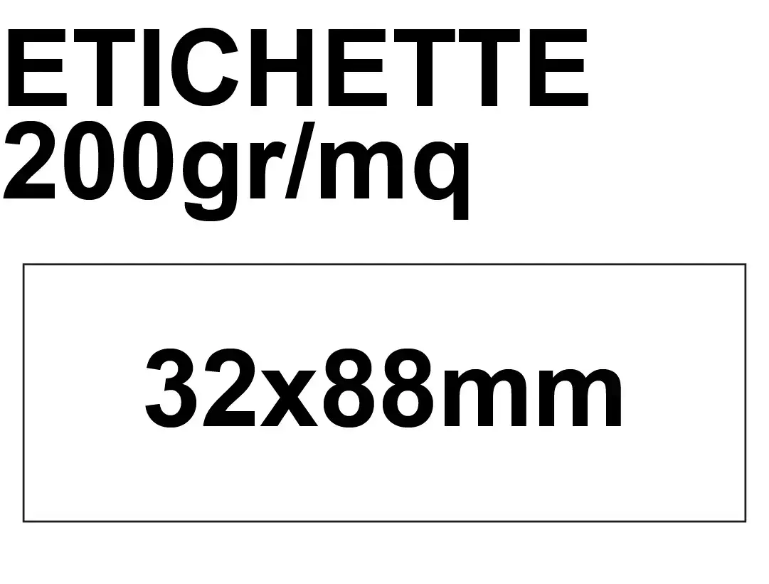 gbc EtichettaPerPortaetichette, 32x88mm In cartoncino Bristol da 200gr-mq.