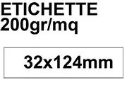 gbc EtichettaPerPortaetichette, 32x124mm SEI320103.