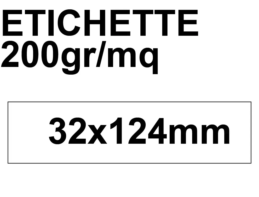 gbc EtichettaPerPortaetichette, 32x124mm In cartoncino Bristol da 200gr-mq.