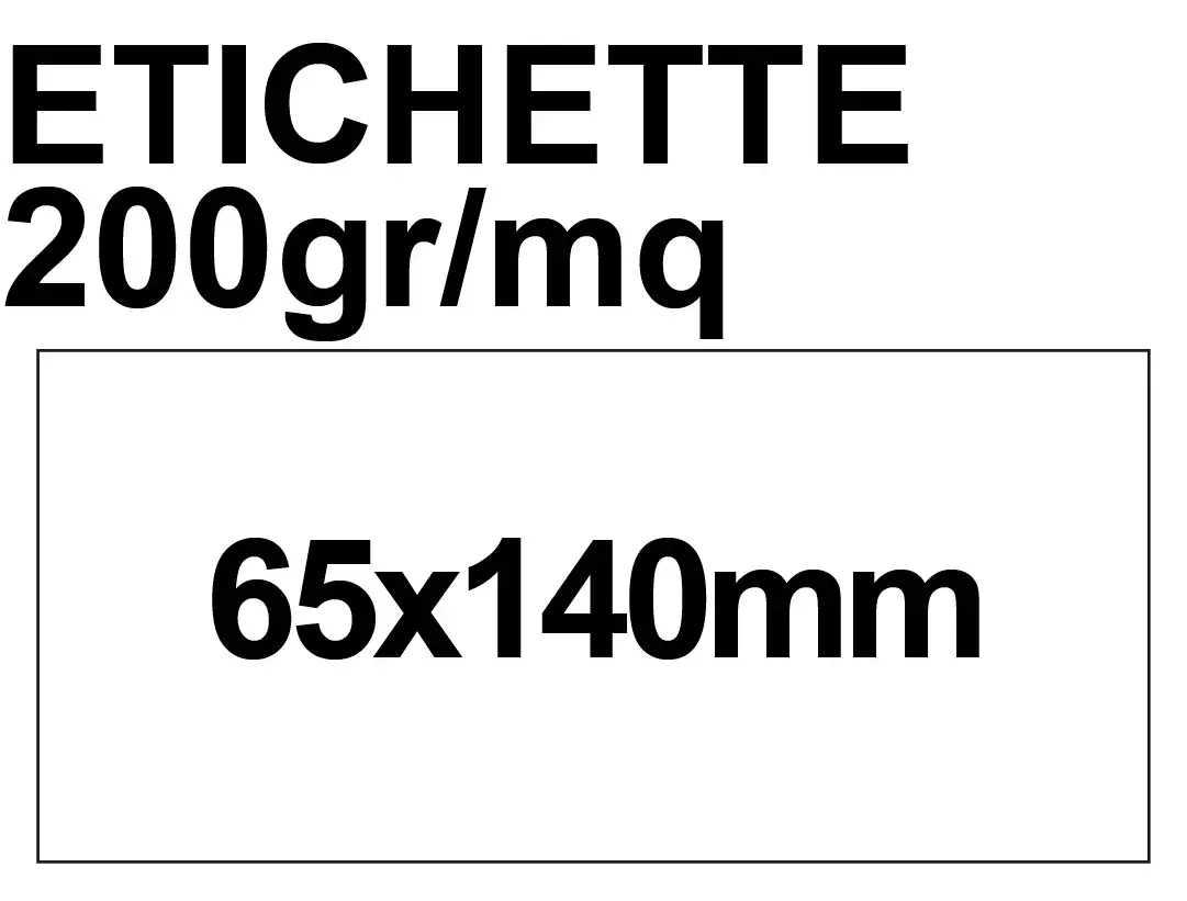 gbc EtichettaPerPortaetichette, 65x140mm In cartoncino Bristol da 200gr-mq.