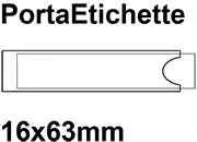gbc Portaetichette adesive IES b1 sei, 16x63mm  Portaetichetta autoadesiva in plastica semirigida con finestrino trasparente ed etichetta in cartoncino intercambiabile..