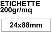 gbc EtichettaPerPortaetichette, 24x88mm In cartoncino Bristol da 200gr/mq SEI320202