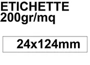 gbc EtichettaPerPortaetichette, 24x124mm In cartoncino Bristol da 200gr/mq SEI320203