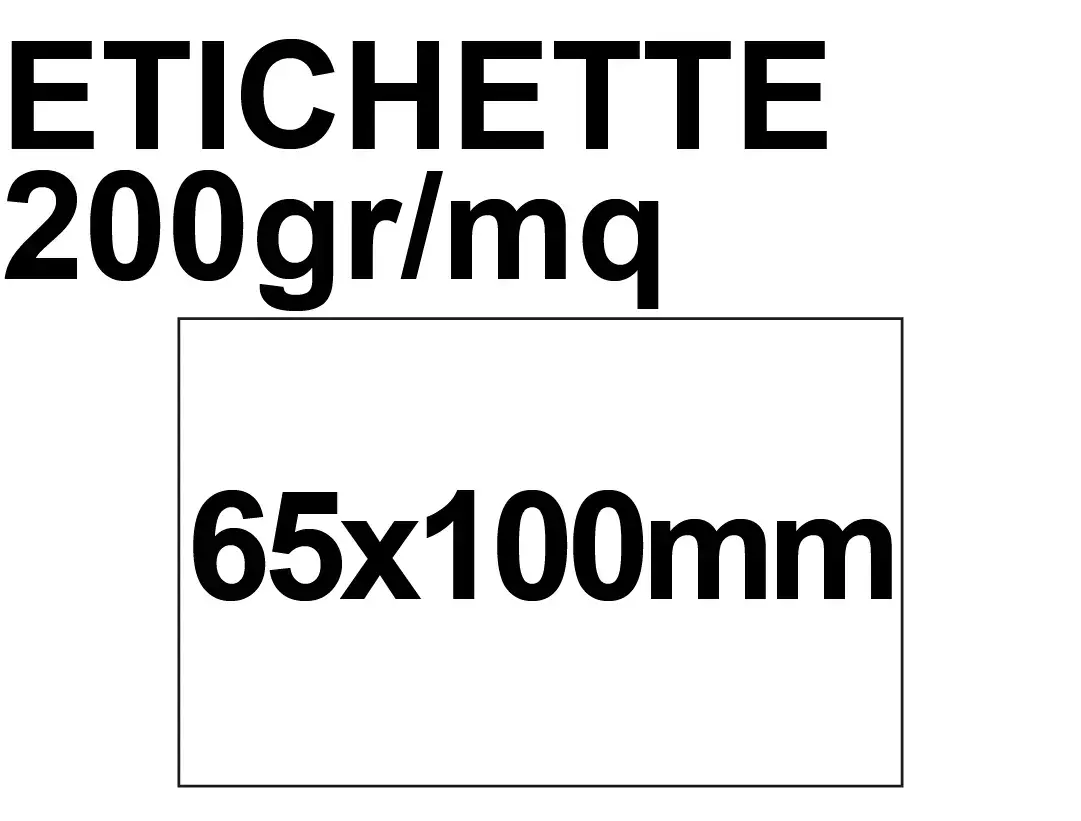 gbc EtichettaPerPortaetichette, 65x100mm In cartoncino Bristol da 200gr-mq.