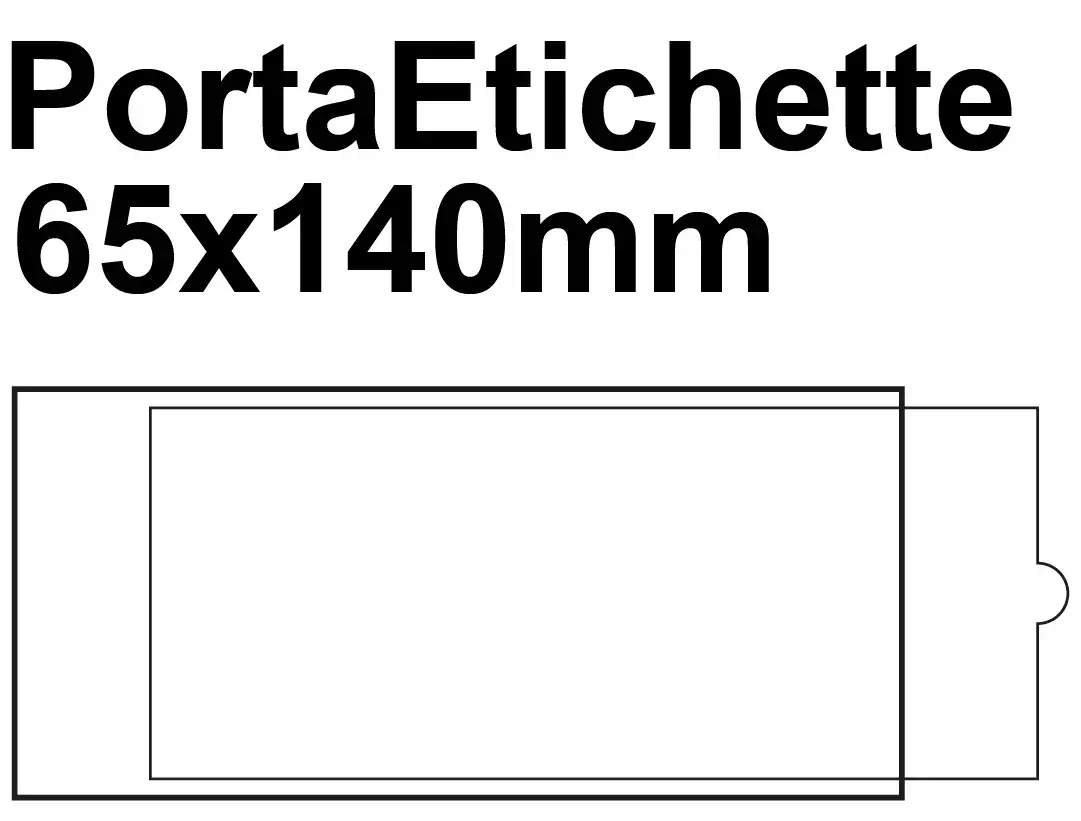 gbc PortaetichetteAdesivo IESa1sei, 65x140mm  Portaetichetta autoadesivo in plastica semirigida con finestrino trasparente su fondo grigio ed etichetta in cartoncino intercambiabile..