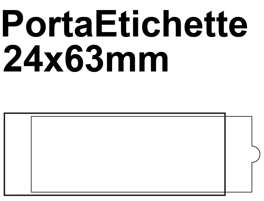 gbc PortaetichetteAdesivoTrasparente IESTIa1sei, 24x63mm Portaetichetta autoadesivo trasparente con etichetta in cartoncino intercambiabile..