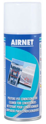 gbc AIRNET pulitore per condizionatori, 400ml pulitore schiumogeno spray a base di tensioattivi e prodotti antimuffa. Elimina odori cattivi, muffa, incostrazioni, sporco e profuma l'abitacolo. Indicato per pulireance condizionatori industriali e civili.