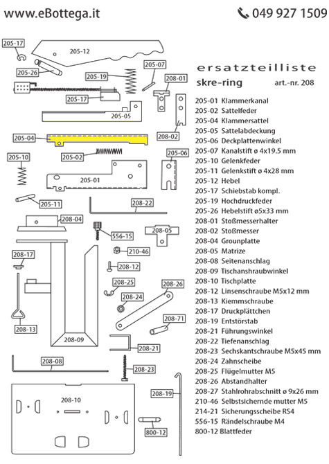 gbc klammersattel per Cucitrice Skrebba Skre-Ring 208.