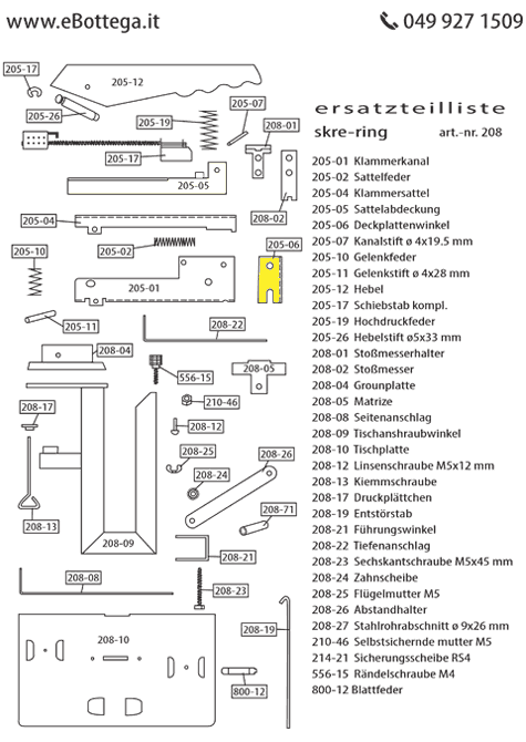 gbc deckplattenwinkel per Cucitrice Skrebba Skre-Ring 208.