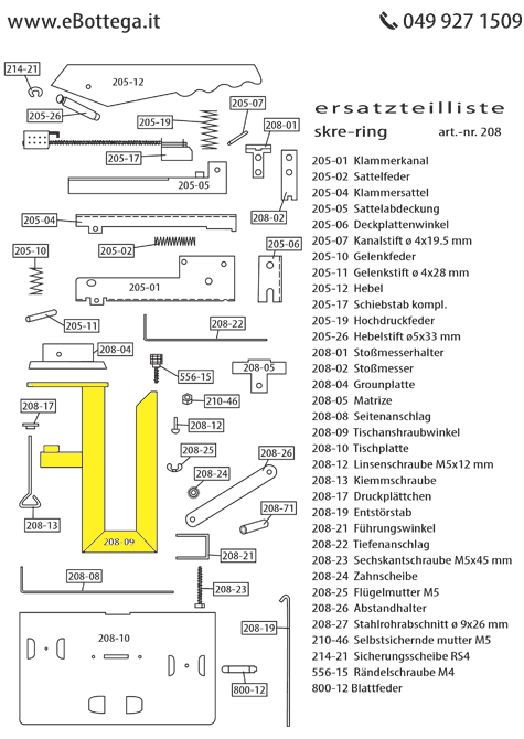 gbc tischanschraubwinkel per Cucitrice Skrebba Skre-Ring 208.