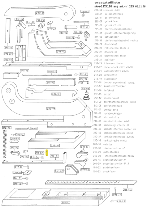 gbc Linsenkopfschraube M 5x20mm. Per cucitrice Skrebba 225 (Skre-117-120). Prodotto originale tedesco. MADE IN GERMANY.