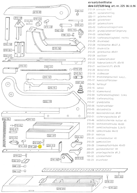 gbc Vierkantmutter M5. Per cucitrice Skrebba 225 (Skre-117-120). Prodotto originale tedesco. MADE IN GERMANY.