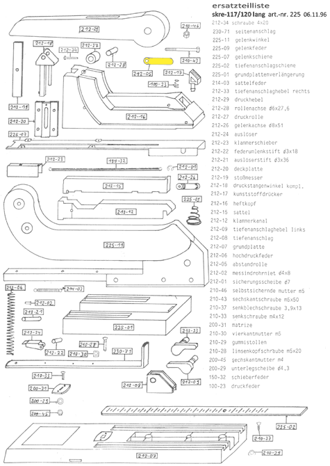 gbc Abstandrolle Per cucitrice Skrebba 225 (Skre-117-120). Prodotto originale tedesco. MADE IN GERMANY.