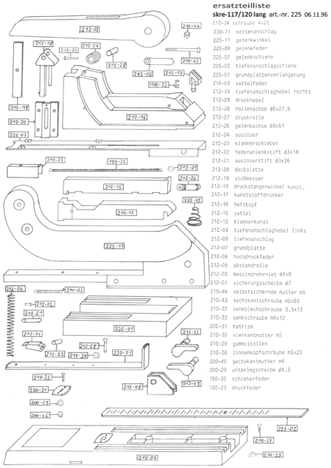 gbc Druckrolle Per cucitrice Skrebba 225 (Skre-117-120). Prodotto originale tedesco. MADE IN GERMANY.