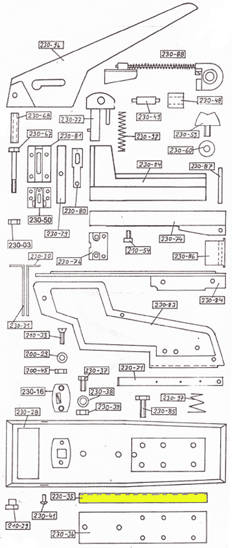 gbc Verst�rktewinkel. Angolo rinforzato  Per cucitrice Skrebba 230 (Skre-Block 17-20). Prodotto originale tedesco. MADE IN GERMANY.