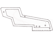 gbc Seitenteil links. Pannello laterale sinistro Per cucitrice Skrebba 230 (Skre-Block 17/20). Prodotto originale tedesco. MADE IN GERMANY SKR23083