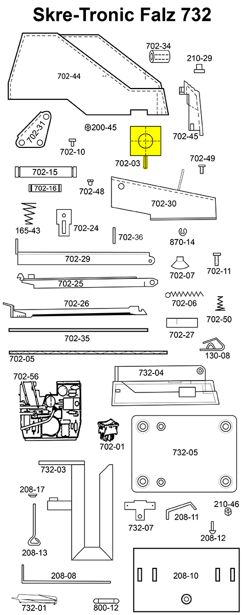 gbc Magnet. Magnete  Per cucitrice Skre-Tronic Falz 732. Prodotto originale tedesco. MADE IN GERMANY.