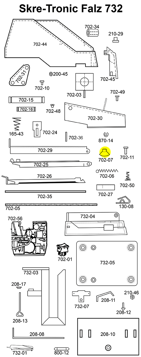 gbc Ventosa Per cucitrice Skre-Tronic Falz 732. Prodotto originale tedesco. MADE IN GERMANY.