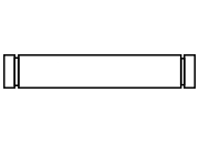 gbc Steckachse. Asse flottante (corta) Per cucitrice Skre-Tronic Falz 732. Prodotto originale tedesco. MADE IN GERMANY.