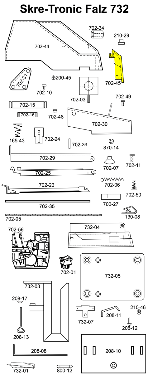 gbc Dr�cker. Pressore Per cucitrice Skre-Tronic Falz 732. Prodotto originale tedesco. MADE IN GERMANY.