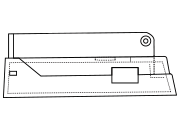 gbc Grundplatte. Piastra di base Per cucitrice Skre-Tronic Falz 732. Prodotto originale tedesco. MADE IN GERMANY.