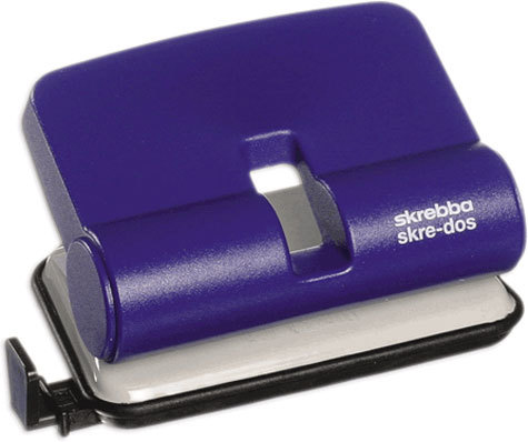 gbc Perforatore Skre-Dos, con barra regolazione distanza tra i fori 8 cm. Perfora fino a 10 fogli (1mm). Con barra di regolazione. MADE IN GERMANY.