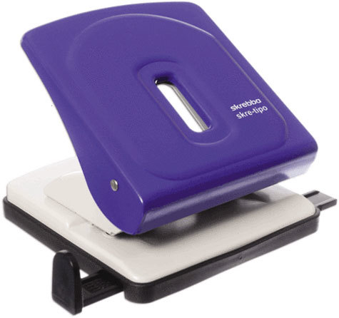 gbc Perforatore Skrebba Skre-Tipo distanza tra i fori 8 cm. Perfora fino a 30 fogli (3mm). Con barra di regolazione. MADE IN GERMANY.
