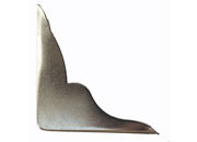 legatoria Angolino metallico nichelato 30mm per lato, protegge copertine spesse fino a 4,5mm.