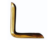 legatoria Angolino metallico ottone antico 14mm per lato, protegge copertine spesse fino a 1,6mm.