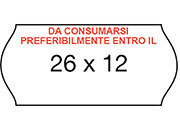 gbc Etichette26x12prezzatrice, -da consumarsi preferibilmente entro- KOIX3502612ENTRO.