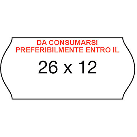  Cartoleria & cancelleria Etichette26x12prezzatrice, -da  consumarsi preferibilmente entro- - gbc X3502612ENTRO - ebottega  X3502612ENTRO