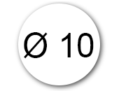 wereinaristea EtichetteAutoadesive rotonde, diametro 10 BIANCO, adesivo RIMOVIBILE, su foglietti da cm 15,2x12,5. 120 etichette per foglietto SOG10004RIM