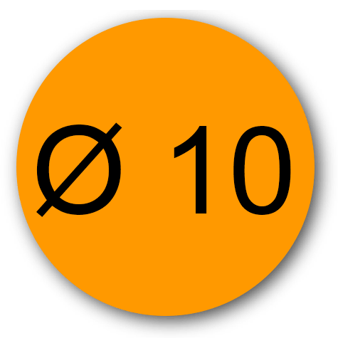 wereinaristea Etichette autoadesive Tik-Fix, a registro, diametro mm 10 ARANCIONE, in foglietti da mm 130x165, 120 etichette per foglio.