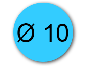 wereinaristea EtichetteAutoadesive aRegistro, diametro 10 AZZURRO, in foglietti da 130x165, 120 etichette per foglio pla130020AZ