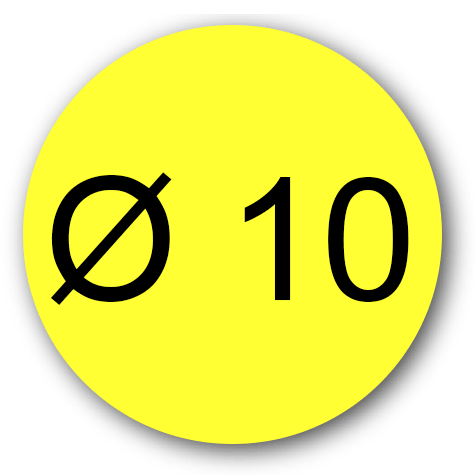 wereinaristea EtichetteAutoadesive aRegistro, diametro 10 GIALLO, in foglietti da 130x165, 120 etichette per foglio.
