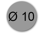 wereinaristea Etichette autoadesive Tik-Fix, a registro, diametro mm 10 GRIGIO, in foglietti da mm 130x165, 120 etichette per foglio PLA130020gr