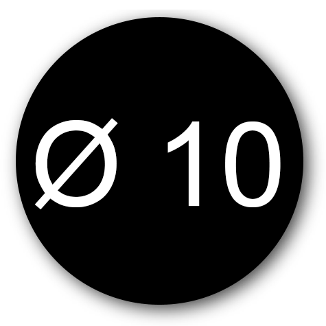 wereinaristea Etichette autoadesive Tik-Fix, a registro, diametro mm 10 NERO, in foglietti da mm 130x165, 120 etichette per foglio.