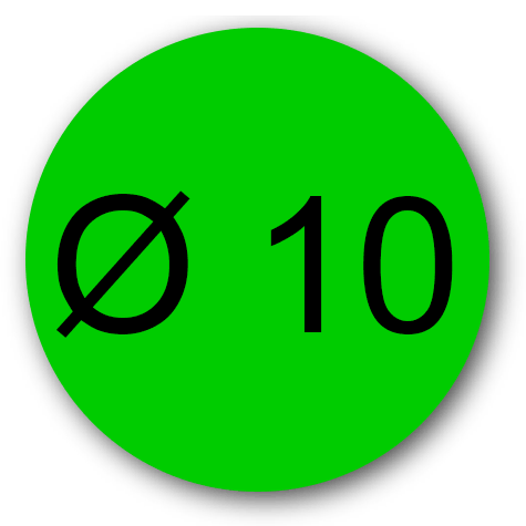 wereinaristea EtichetteAutoadesive aRegistro, diametro 10 VERDE in foglietti da 130x165, 120 etichette per foglio.