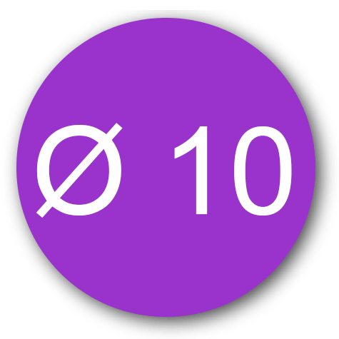 wereinaristea Etichette autoadesive Tik-Fix, a registro, diametro mm 10 VIOLA, in foglietti da mm 130x165, 120 etichette per foglio.