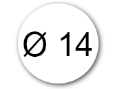 wereinaristea EtichetteAutoadesive aRegistro, diametro 14 BIANCO, in foglietti da 130x165, 63 etichette per foglio pla130040