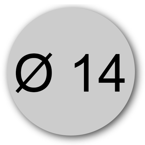 wereinaristea EtichetteAutoadesive rotonde, diametro 14 ARGENTO, adesivo permanente, su foglietti da cm 15,2x12,5. 63 etichette per foglietto.