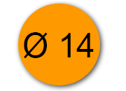 wereinaristea EtichetteAutoadesive rotonde, diametro 14 ARANCIONE, adesivo permanente, su foglietti da cm 15,2x12,5. 63 etichette per foglietto SOG10005AR