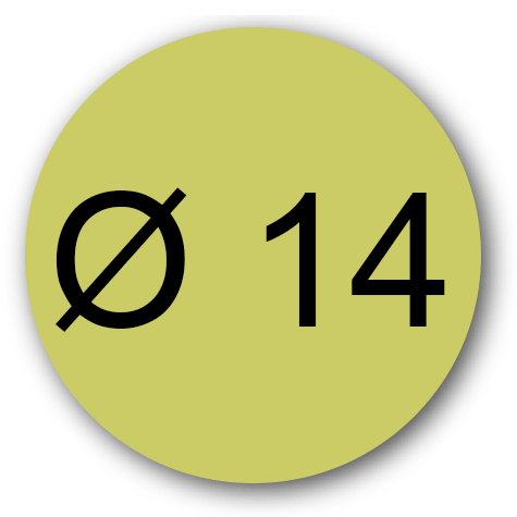 wereinaristea EtichetteAutoadesive rotonde, diametro 14 ORO, adesivo permanente, su foglietti da cm 15,2x12,5. 63 etichette per foglietto.