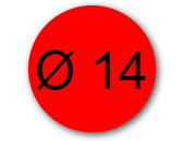wereinaristea EtichetteAutoadesive rotonde, diametro 14 ROSSO, adesivo permanente, su foglietti da cm 15,2x12,5. 63 etichette per foglietto SOG10005RO