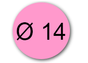wereinaristea EtichetteAutoadesive rotonde, diametro 14 ROSA, adesivo permanente, su foglietti da cm 15,2x12,5. 63 etichette per foglietto SOG10005RS