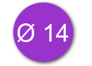 wereinaristea EtichetteAutoadesive rotonde, diametro 14 VIOLA, adesivo permanente, su foglietti da cm 15,2x12,5. 63 etichette per foglietto SOG10005VI