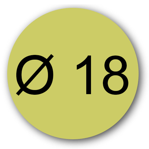 wereinaristea EtichetteAutoadesive rotonde, diametro 18 ORO, adesivo permanente, su foglietti da cm 15,2x12,5. 42 etichette per foglietto.