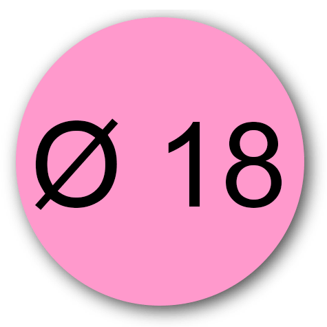 wereinaristea EtichetteAutoadesive rotonde, diametro 18 ROSA, adesivo permanente, su foglietti da cm 15,2x12,5. 42 etichette per foglietto.