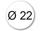 wereinaristea Etichette autoadesive Tik-Fix, a registro, diametro mm 22 BIANCO, in foglietti da mm 130x165, 30 etichette per foglio pla130080